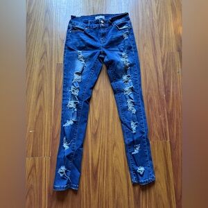 Distressed Blue Women's Jeans size 7
